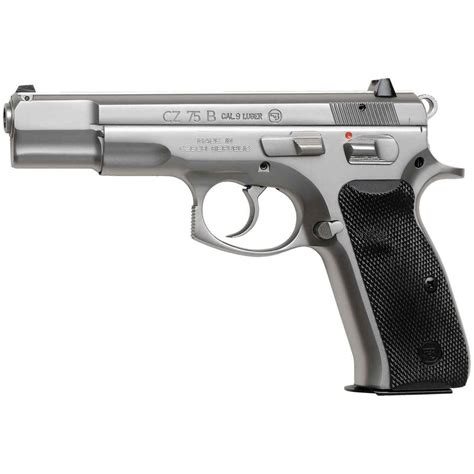 Cz Usa 75 B 9mm Luger 46in High Polished Stainless Steel Pistol 161