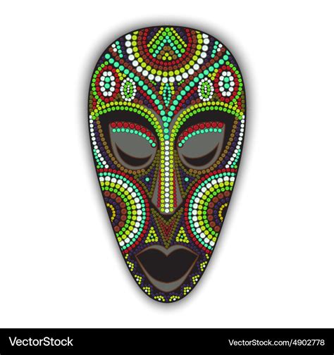 Colorful African Mask Royalty Free Vector Image
