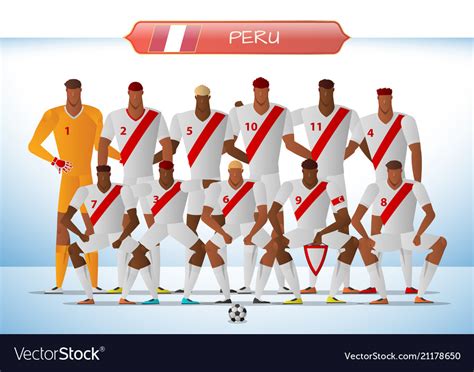 Peru National Football Team For International Vector Image