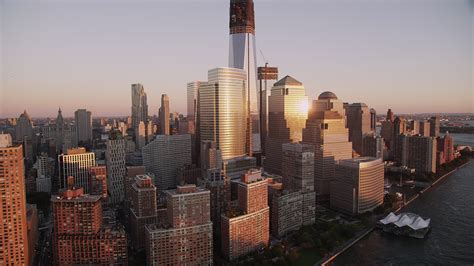 4k Stock Footage Aerial Video Flying By World Trade Center