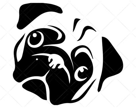 Download Pug's Head SVG Cut Files | Scotties Designs