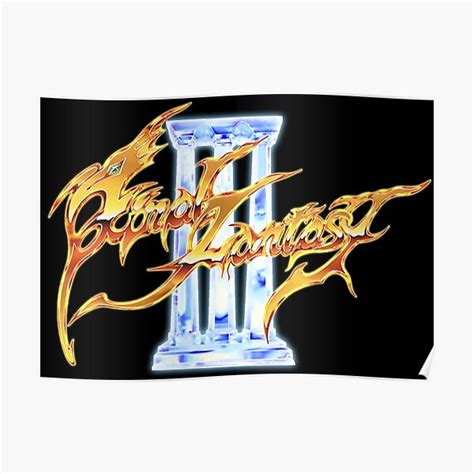 Final Fantasy Iii Logo Restored Poster For Sale By Wizardofpizza