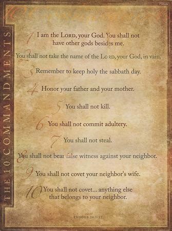 catholic  commandments laminated