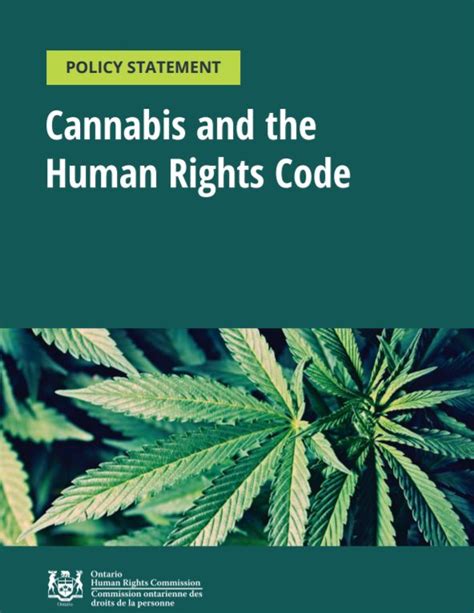 Policy Statement Cannabis And The Huma Publications Ontario