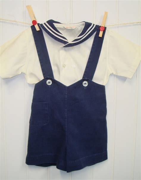 Vintage Baby Clothesbaby Boy Two Piece Sailor Set