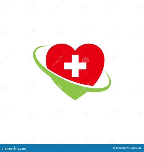Heart Care With Hospital Plus Sign Vector Illustration Heart Vector