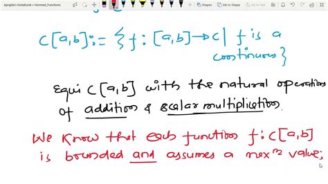 Ee 312 Lecture 16 Normed Linear Space Consisting Of Functions Youtube