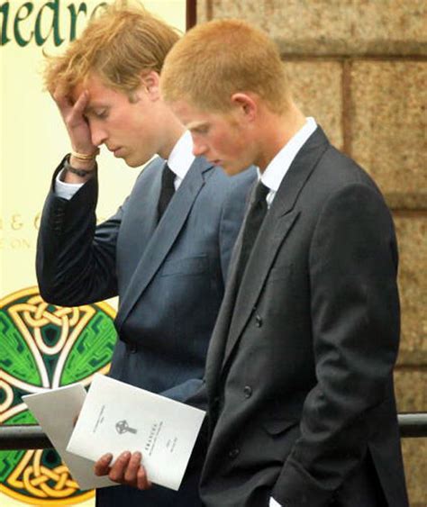 princes william and harry at the funeral of their mother diana princess of wales princess