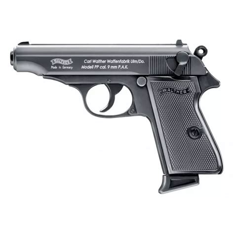 Blank Pistol Walther Pp Black 9mm Pak