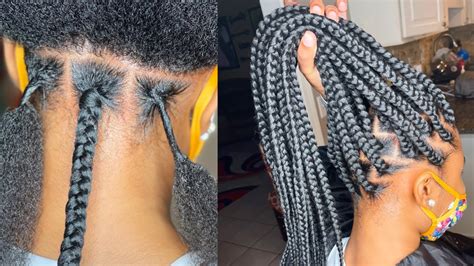 Highly Requested How To Waist Length Box Braids Youtube