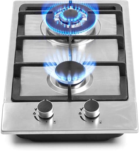 12″ Gas Cooktops 2 Burner Drop In Propanenatural Gas Cooker 12 Inch
