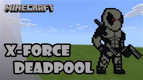 Minecraft Pixel Art Tutorial And Showcase X Force Deadpool Youtube