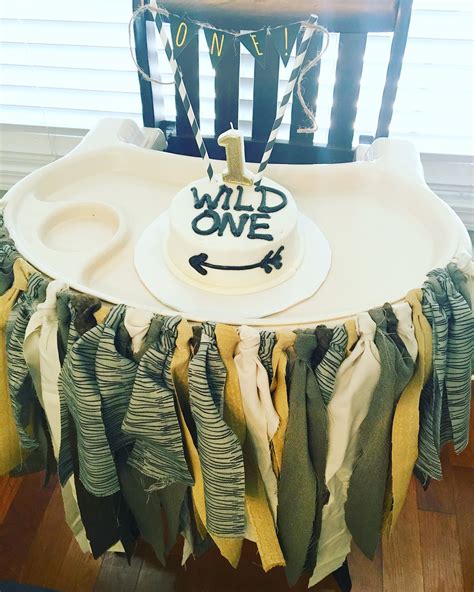 Gold let's get wild garland with a giraffe, tiger and elephant. Smash cake. "A Wild One" Where the Wild Things Are First ...