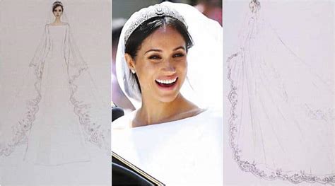 Kensington Palace Releases Sketches Of Meghan Markles Wedding Dress A