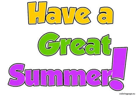 Have A Great Summer Clip Art Clip Art Library