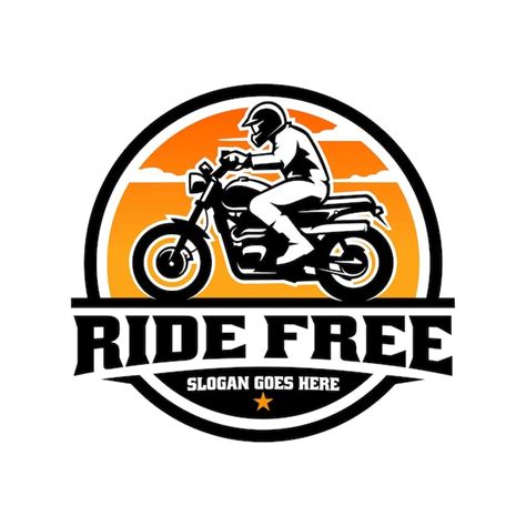 Premium Vector Biker Riding Adventure Motorcycle Illustration Logo Vector