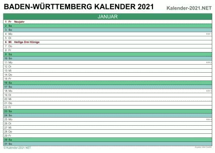 Wie wird der neue landtag aussehen? Kalender 2021 Baden-Württemberg