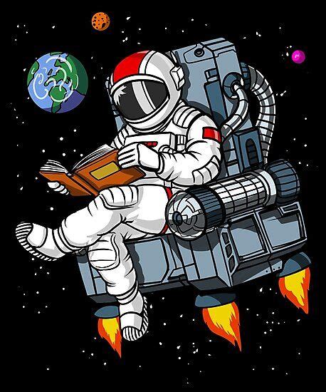 This Space Astronaut Astronaut Reading Book Design Makes A Great T
