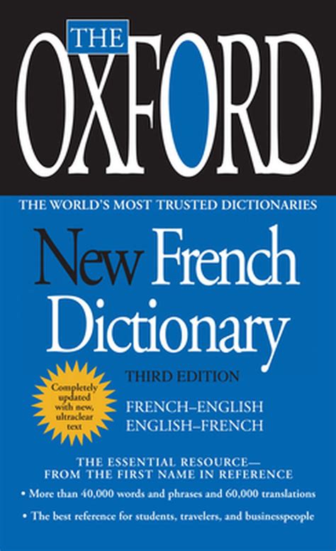 The Oxford New French Dictionary French Englishenglish French Third