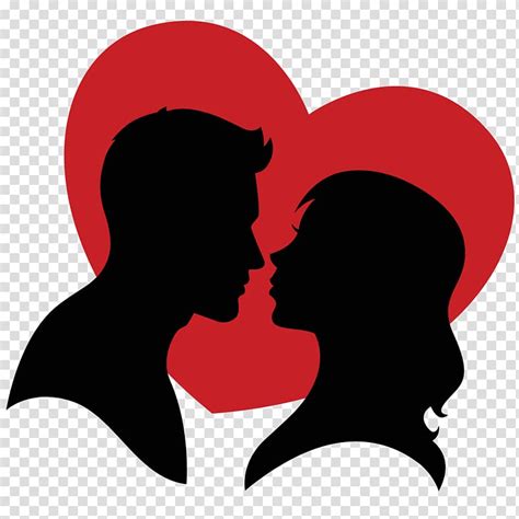 Free Download Silhouette Of Man And Woman With Heart Background