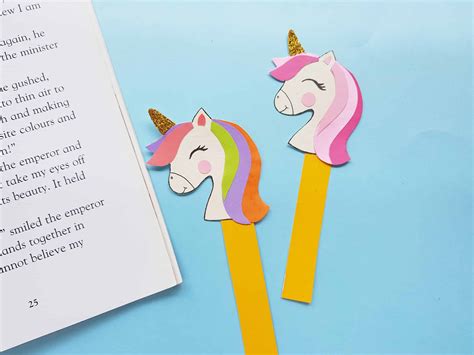 Unicorn Bookmarks Printable Set Of 4 Rainbow Unicorn Cjo Photo