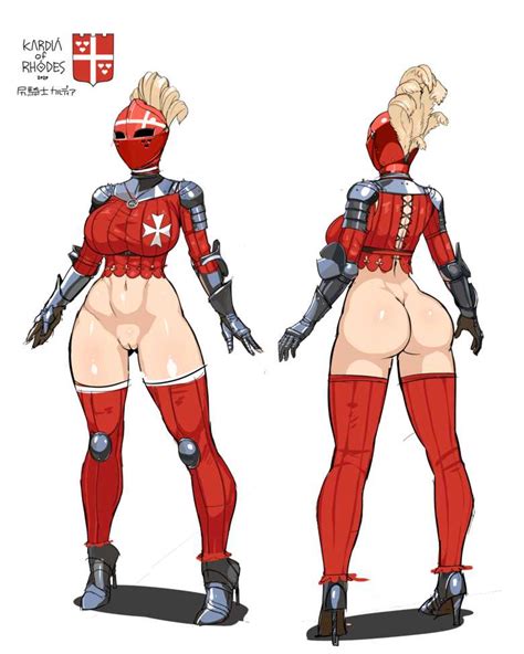 nisetanaka kardia original 1girl armor armored boots ass bare hips bevor boots