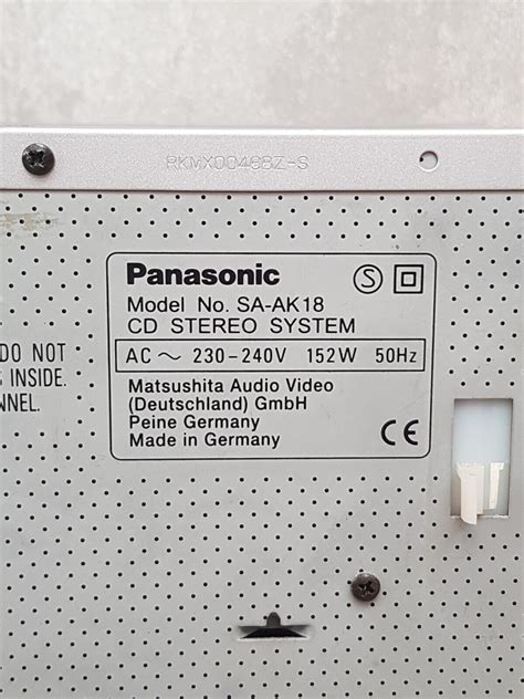 Panasonic Cd Stereo System Sa Ak18 Silver Check Description Ebay