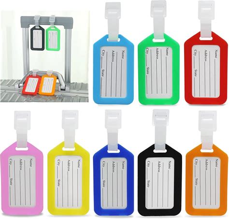 Pcs Luggage Tags Inches Plastic Luggage Identifiers With