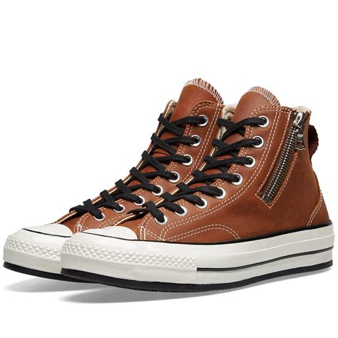 Converse Chuck Taylor 1970s Riri Zip Brown Leather End