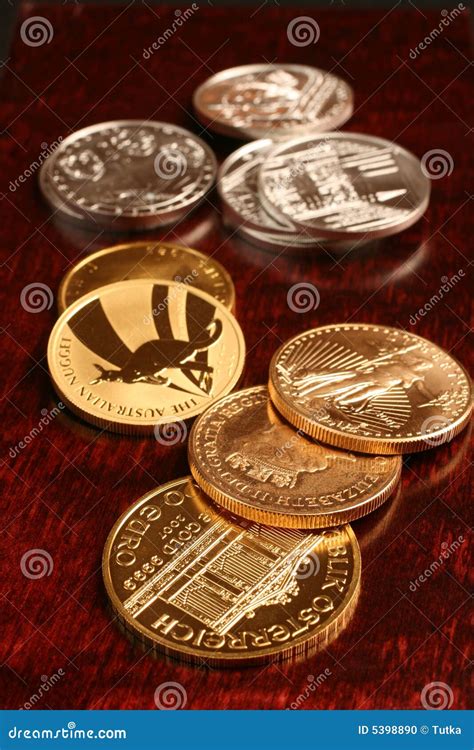 Gold And Silver Coins Stock Photo Image Of Piece Mintage 5398890