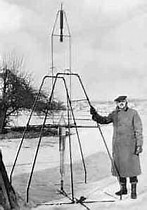 Image result for Robert H. Goddard patented a rocket-fueled aircraft design.