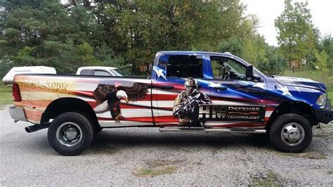 American Flag Full Truck Wrap Shayne Longo