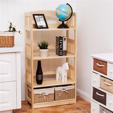 Modern Bookcase With Woven Storage Baskets Woven Baskets Storage