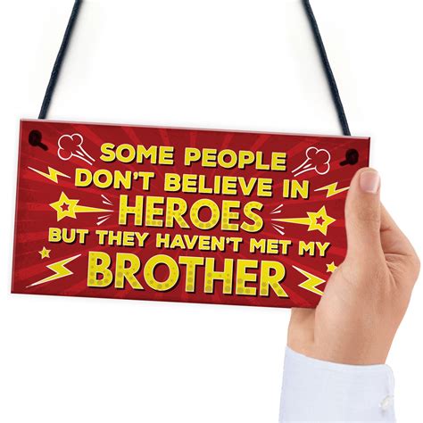 Maybe you would like to learn more about one of these? HERO Brother Christmas Birthday Gift Plaque Gift For Big ...