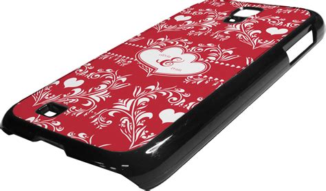 Heart Damask Plastic Samsung Galaxy 4 Phone Case Personalized