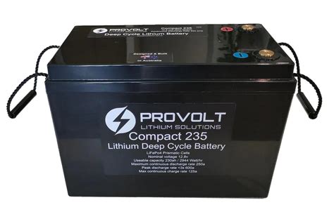 Provolt 235ah Compact Deep Cycle Battery Open Cut Off Grid