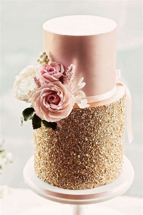 Wedding Ideas By Colour Rose Gold Wedding Theme Cake Glorious Cake Chwv Uk Wedding Cakes