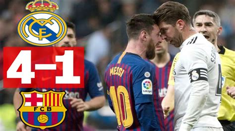 Barcelona Vs Real Madrid 4 1 Extended Highlights And Goals Last Match