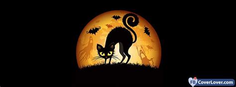 Halloween Cat And Bats Cover Photos For Facebook Facebook Cover