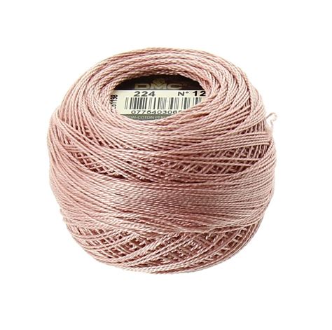 Dmc 224 Perle Cotton Thread Size 12 Very Light Shell Pink Etsy