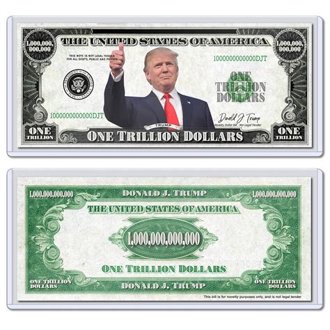 Donald Trump Trillion Dollar Bill Collectible United States With Case