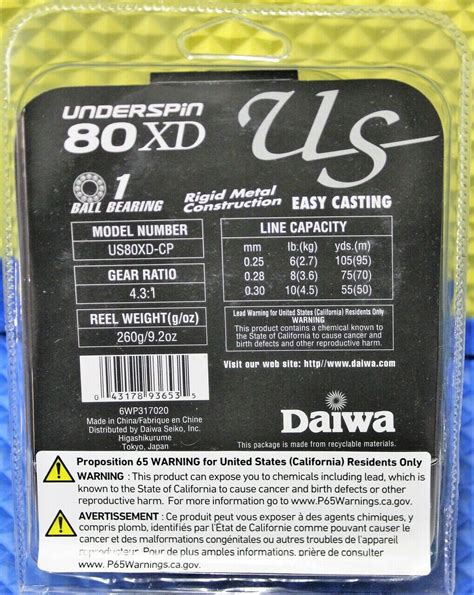 Daiwa Underspin Reel Us Xd Clam Pack Choose Your Model Ebay