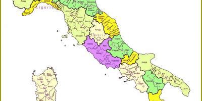 Italy Provinces Map Italy Map Regions Provinces Southern Europe