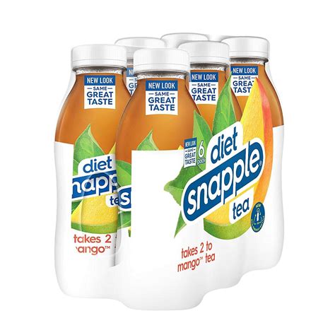 Snapple Zero Sugar Diet Takes 2 To Mango Tea 16 Oz Bottles Pack Of 6 Ebay