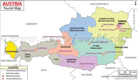 Austria Travel Map Travel Map Of Austria