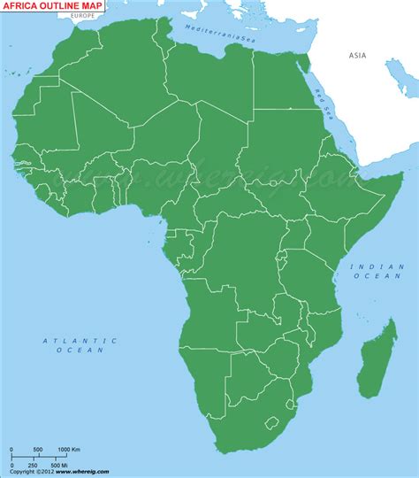 Africa Outline Map Africa Blank Map