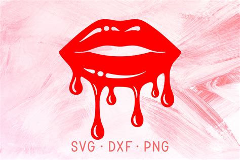 Red Dripping Lips Svg Files For Cricut Dxf Png Cut File Lip Etsy
