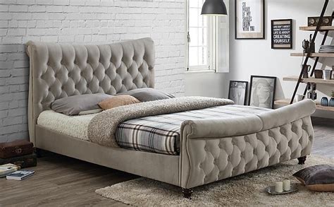 We produce each one with quality need a smaller bed? Copenhagen Warm Stone Fabric Super King Size Bed ...