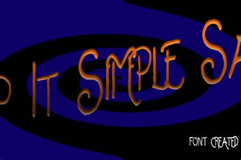 Keep It Simple Sally Font Meanstreak Fontspace
