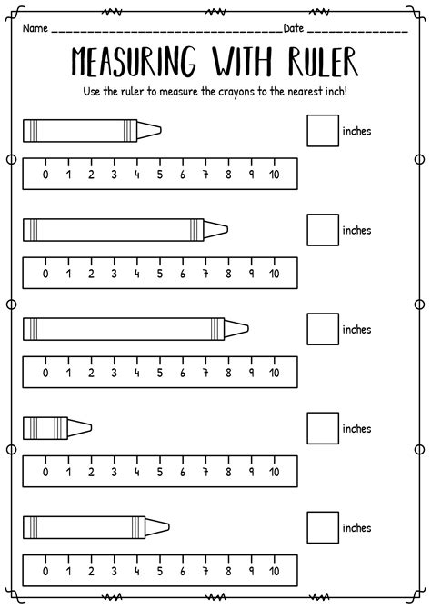 Measuring Worksheets For Kindergarten Printable Kindergarten Worksheets